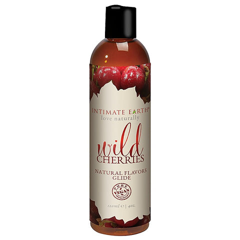 Wild Cherries Natural Flavors Glide By Intimate Earth - Massage Oils and Lubricants