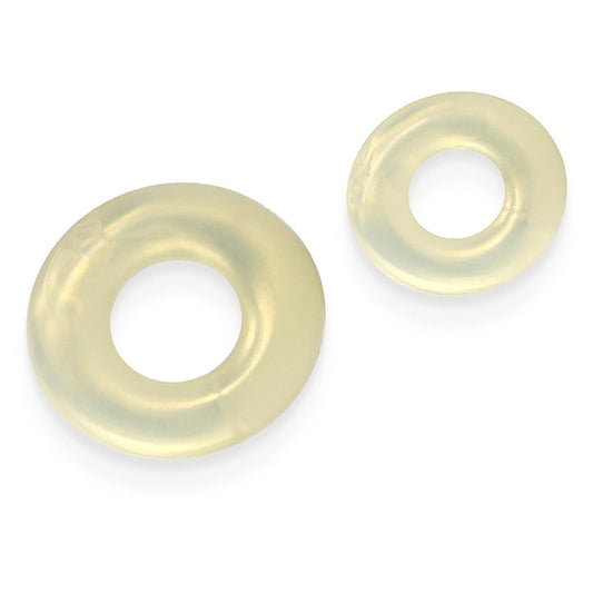 NS Novelties Fantasia Double Stack Cock Rings Set Amber - Cock Ring Sets