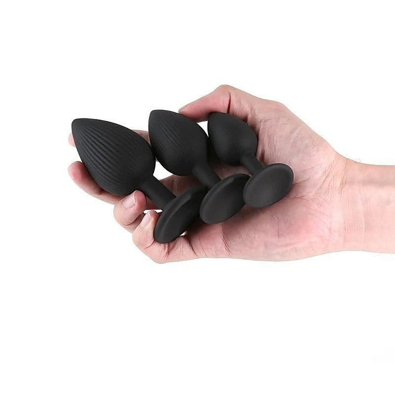 Renegade Triple Ace Textured Anal Plug Kit By Ns Novelties - Butt Plugs