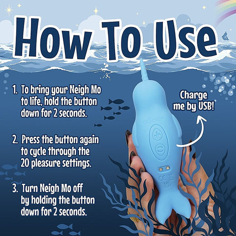 Of The Sea Neigh Mo Clit Stimulator By Unihorn - Clit Ticklers and Pulsators