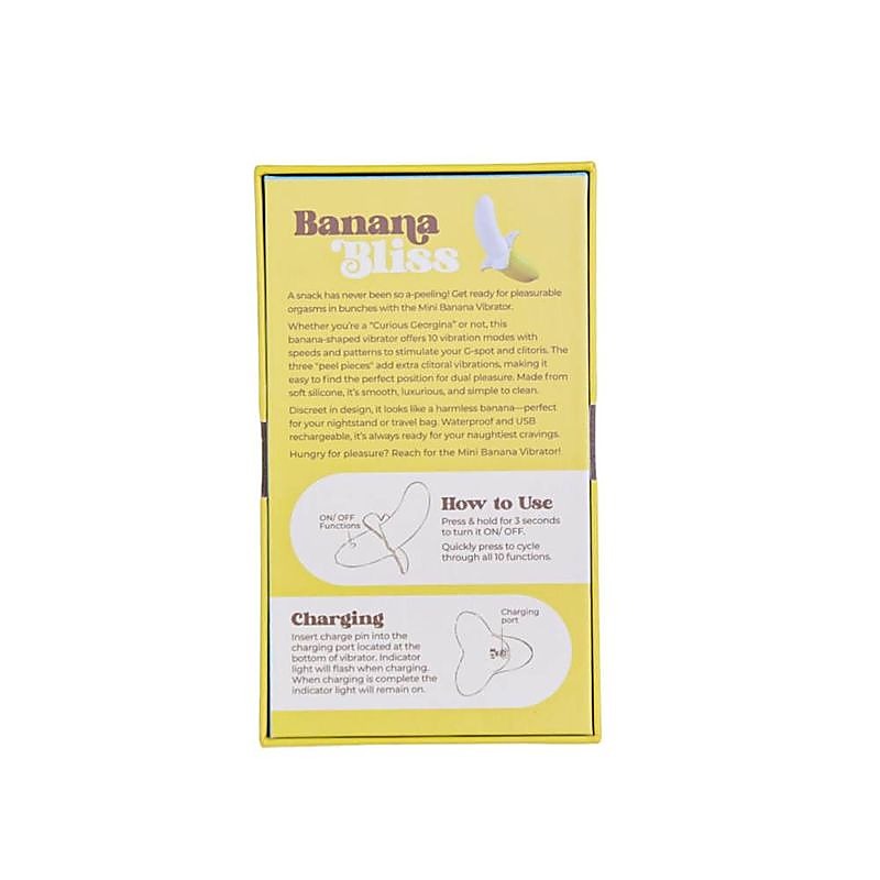 BMS Factory Banana Bliss 13 cm Silicone Vibrator - Personal Massagers