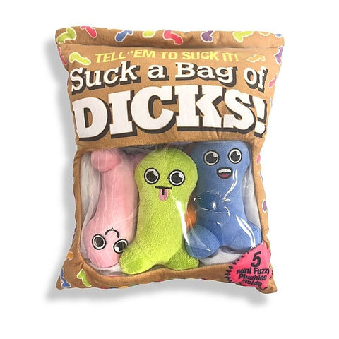Suck A Bag Of Dicks Plushy Pillows By Little Genie - Party Gifts and Novelties