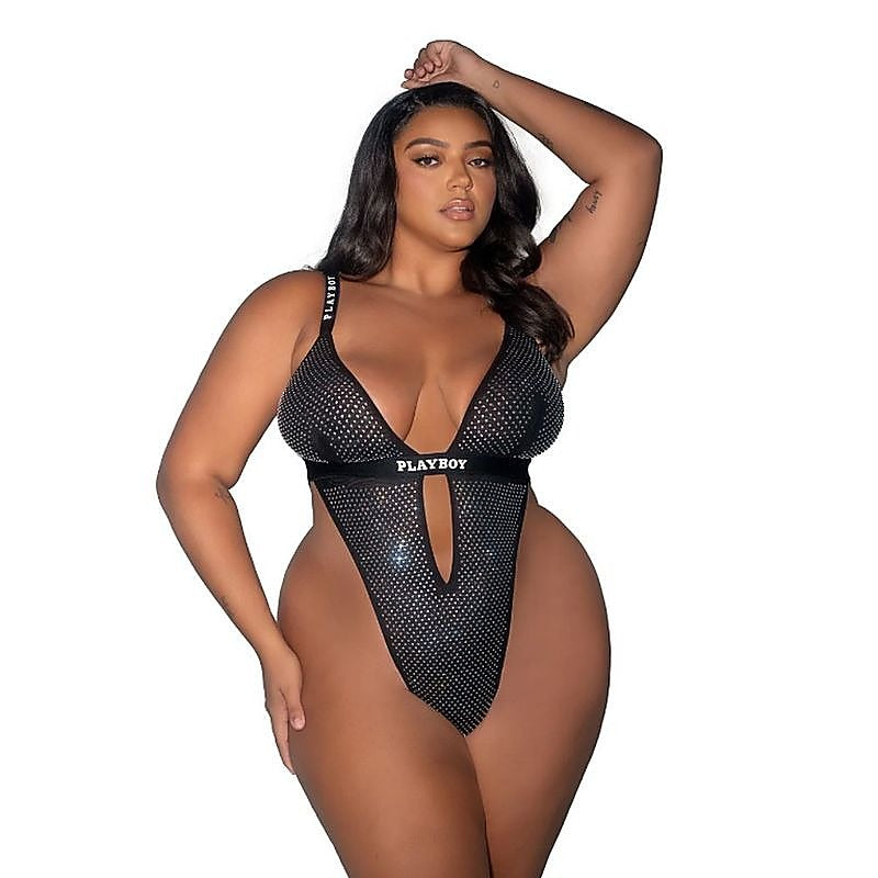 Disco Fever Sexy Women'S Teddy By Playboy Lingerie - Teddies and Bodysuits