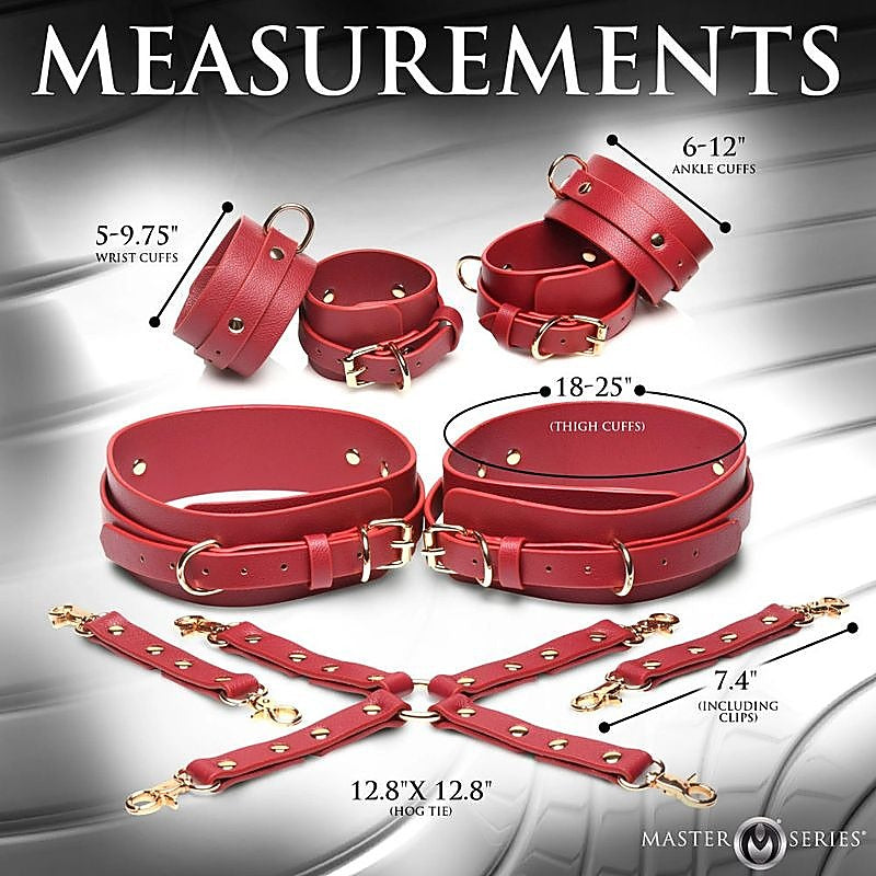 Master Series Crimson Captive Bdsm Play Restraints - Cuffs And Restraints