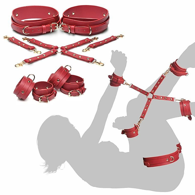 Master Series Crimson Captive Bdsm Play Restraints - Cuffs And Restraints