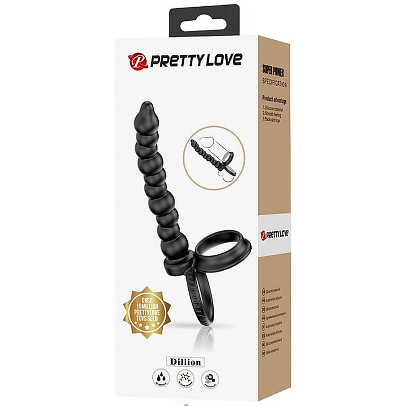 Dillion Anal Beads With Cock Ring By Baile - Anal Beads and Balls