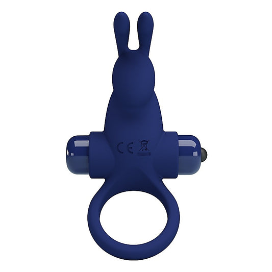 Pretty Love Jiro 10 Functions Powerful Cock Ring Navy Blue - Vibrating Cock Rings