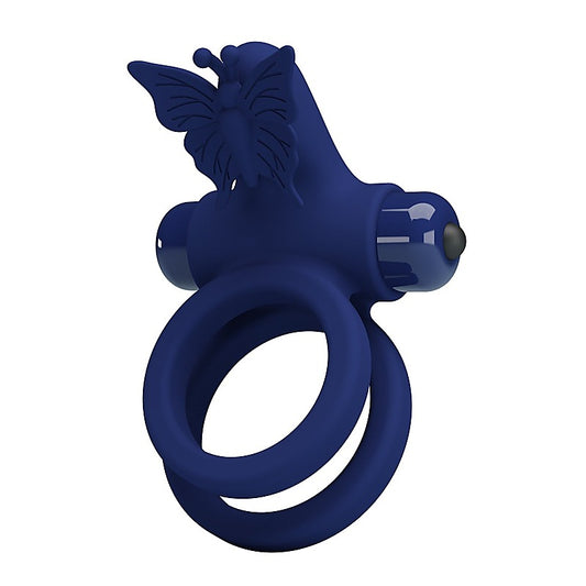 Pretty Love Jamele 10 Functions Cock Ring Navy Blue - Vibrating Cock Rings