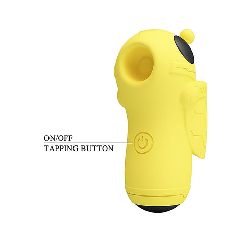 Pretty Love Magic Bee Rechargeable Finger Vibrator Yellow - Finger and Tongue Vibrators