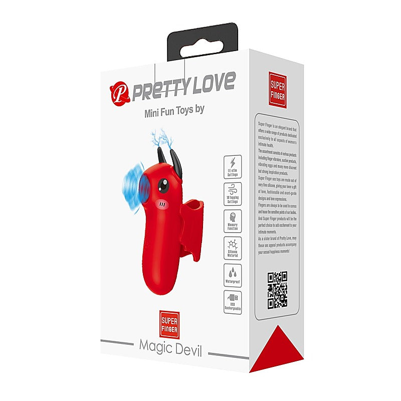 Pretty Love Rechargeable Magic Devil Finger Massager - Finger and Tongue Vibrators
