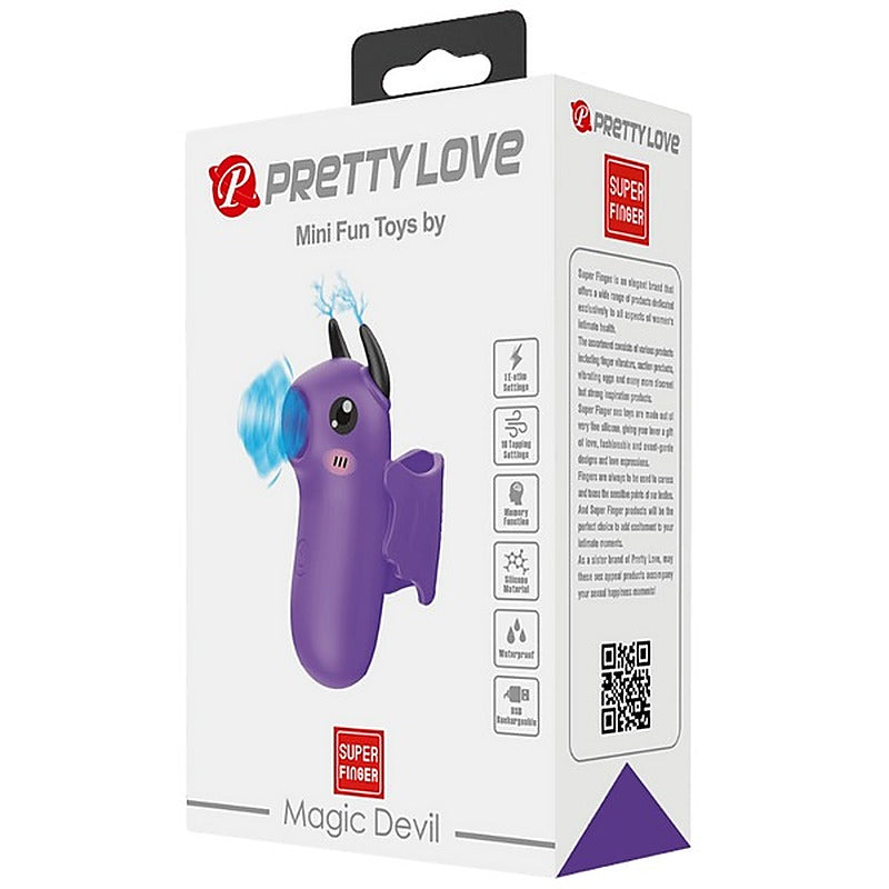 Pretty Love Rechargeable Magic Devil Finger Massager - Finger and Tongue Vibrators