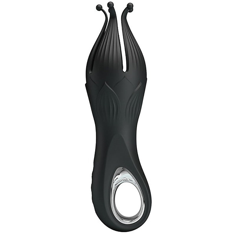Pretty Love Arella Rechargeable Clitoral Massager Black - Clit Ticklers and Pulsators