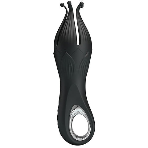 Pretty Love Arella Rechargeable Clitoral Massager Black - Clit Ticklers and Pulsators