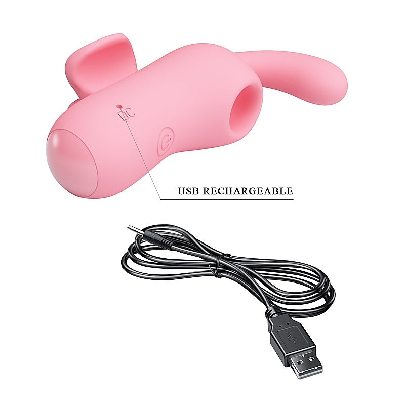 Pretty Love Magic Fairy Rechargeable Finger Massager Pink - Finger and Tongue Vibrators