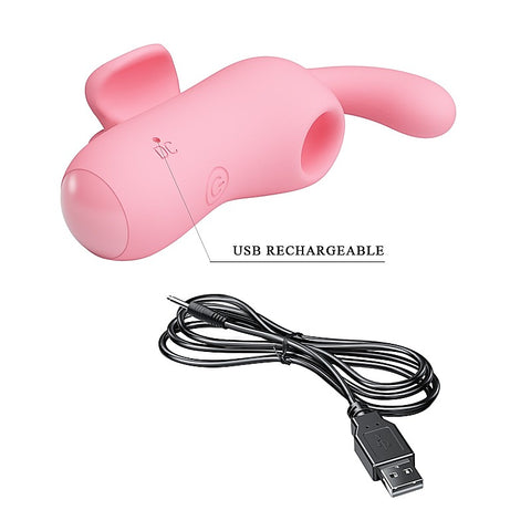 Pretty Love Magic Fairy Rechargeable Finger Massager Pink - Finger and Tongue Vibrators