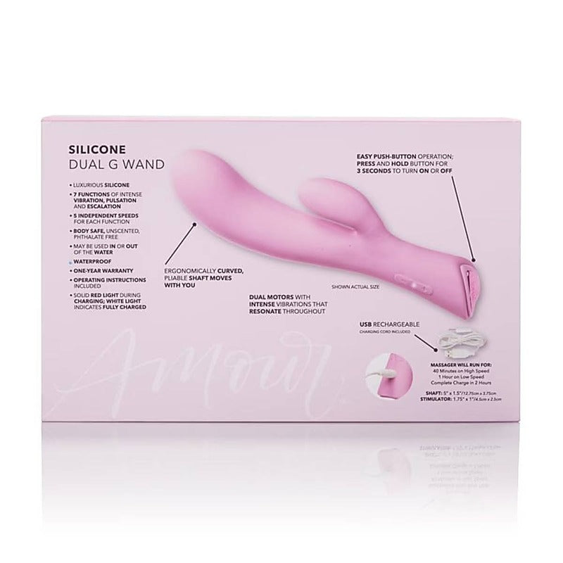 Jopen Amour Silicone Dual G Rabbit Wand Massger - Rabbit Vibrators