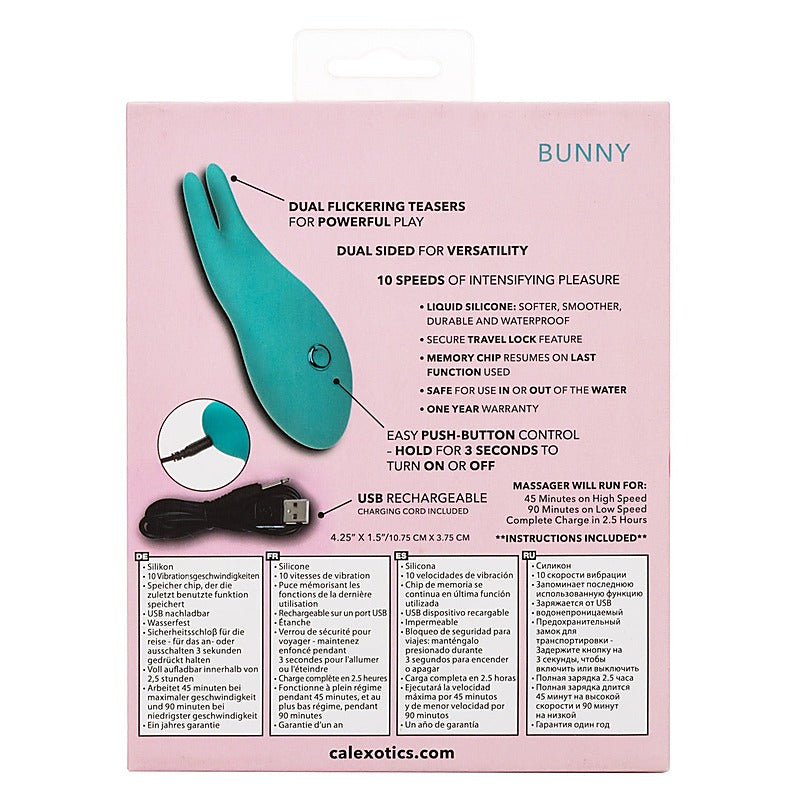 California Exotics Pixies Bunny Dual Teasers Vibrator - Clit Ticklers and Pulsators