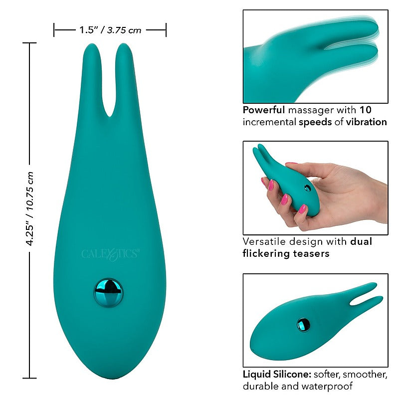 California Exotics Pixies Bunny Dual Teasers Vibrator - Clit Ticklers and Pulsators