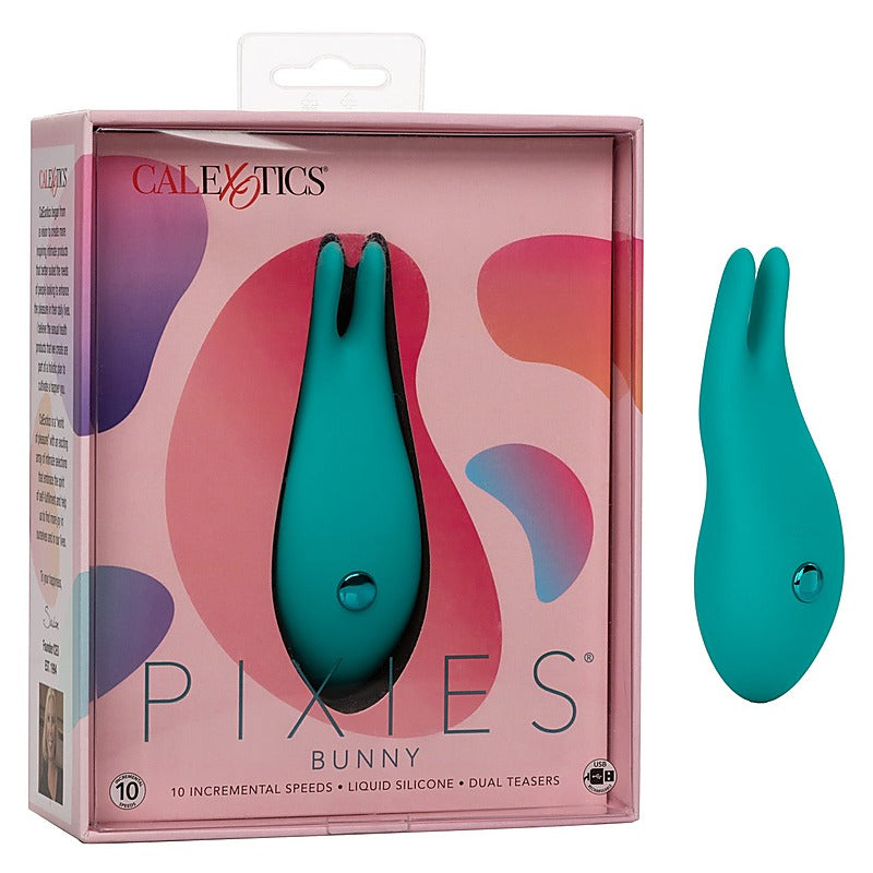 California Exotics Pixies Bunny Dual Teasers Vibrator - Clit Ticklers and Pulsators