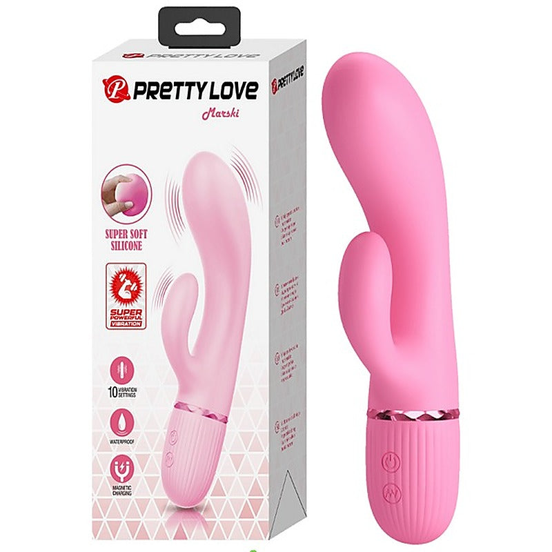 Pretty Love Marski Silicone Dual Motor Rabbit Vibrator - Rabbit Vibrators