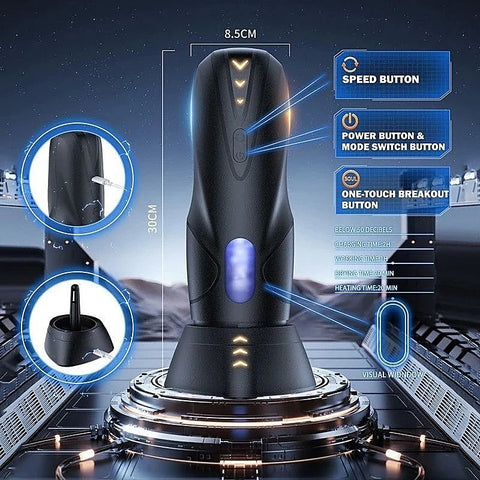 Cyberskin The Galaxy Voy Thrusting & Rotating Male Stroker - Masturbators and Strokers