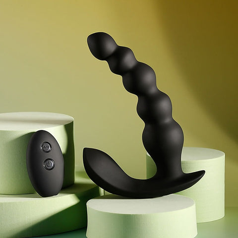 Evolved BEAD ME UP Remote Control Vibrating Anal Beads Black