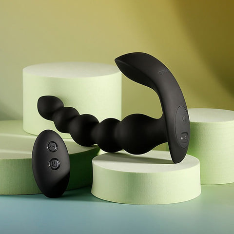 Evolved BEAD ME UP Remote Control Vibrating Anal Beads Black