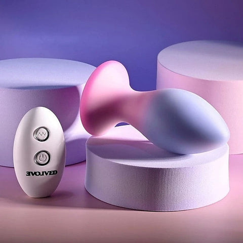 Evolved PARADISE Rechargeable Butt Plug Pink/Purple - Butt Plugs