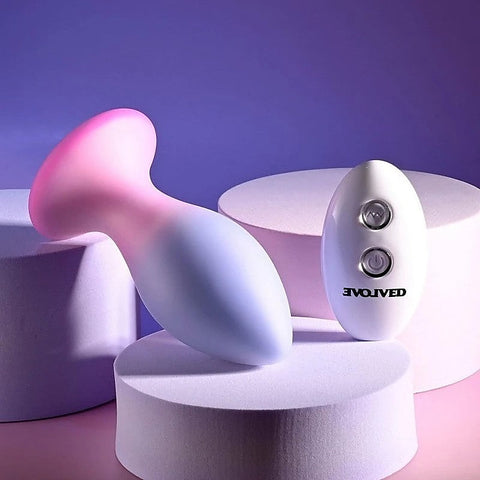 Evolved PARADISE Rechargeable Butt Plug Pink/Purple - Butt Plugs