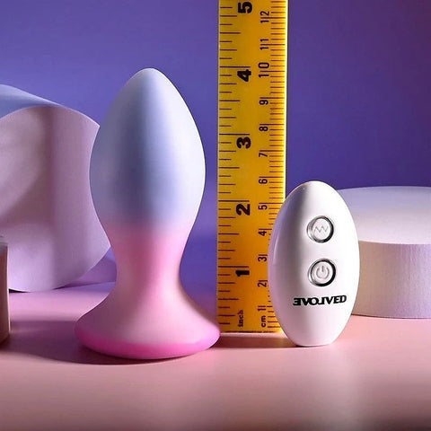Evolved PARADISE Rechargeable Butt Plug Pink/Purple - Butt Plugs