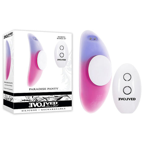 Evolved PARADISE Remote Control Panty Vibrator Pink/Purple - Remote Control Vibrators