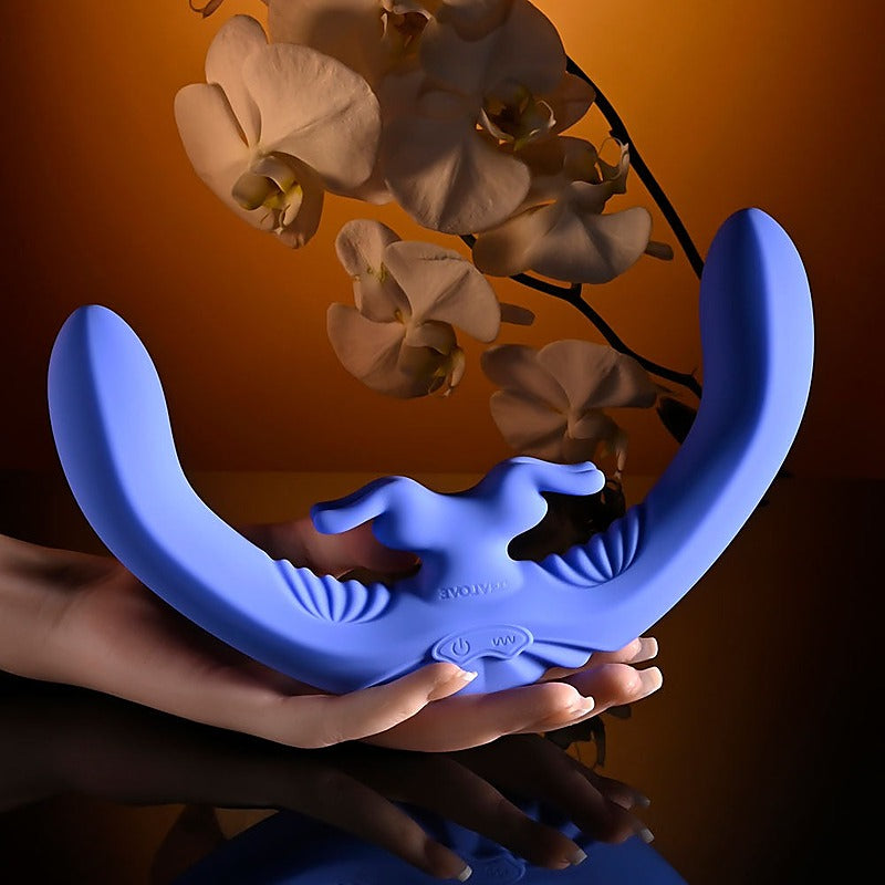 Evolved LOVEBIRDS Double Ended Rabbit Vibrator Purple - Rabbit Vibrators