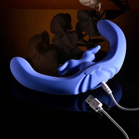 Evolved LOVEBIRDS Double Ended Rabbit Vibrator Purple - Rabbit Vibrators
