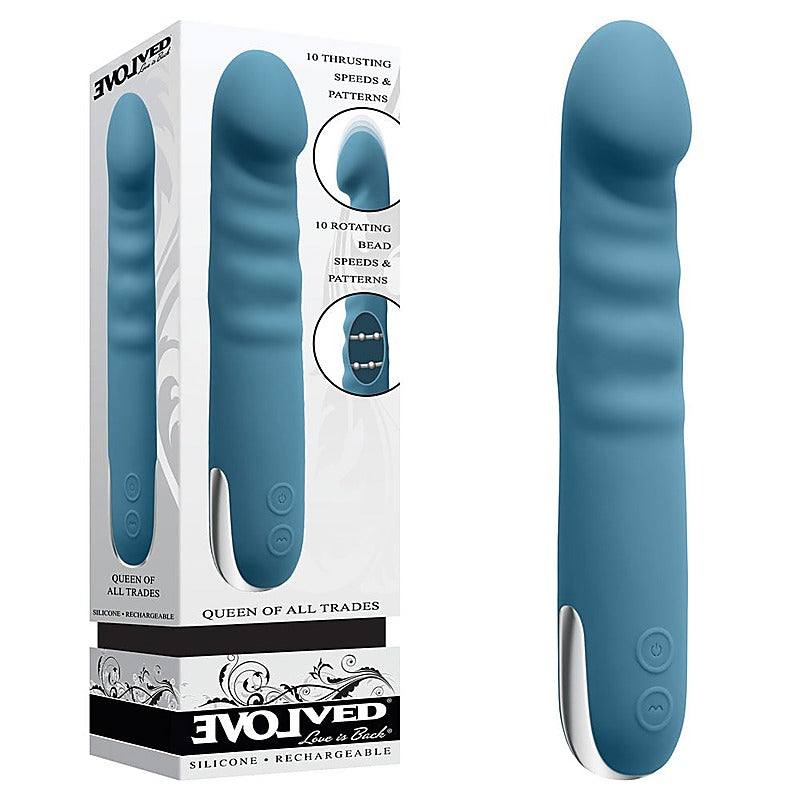 Queen Of All Trades Thrusting Dildo Vibrator By Evolved - Vibrating Dildos