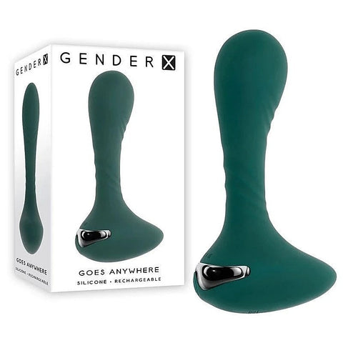 Gender X GOES ANYWHERE Rechargeable Anal Vibrator Green - Anal Vibrators