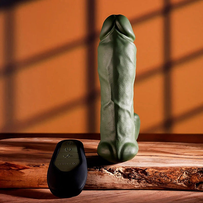 Gender X THE HUNK Vibrating Growing Dong Green - Vibrating Dildos