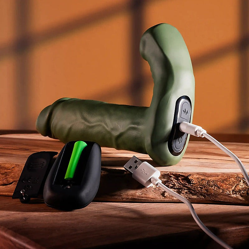 Gender X THE HUNK Vibrating Growing Dong Green - Vibrating Dildos