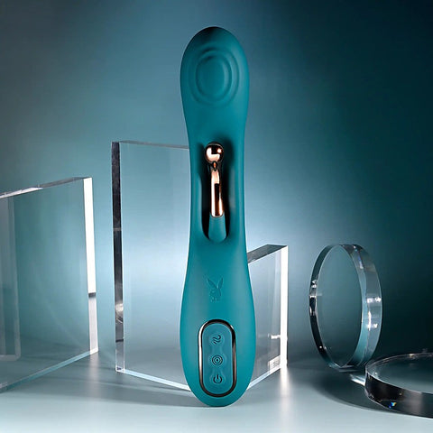 Playboy Pleasure AURELIE Rechargeable G Spot Vibrator Green - G-Spot Vibrators