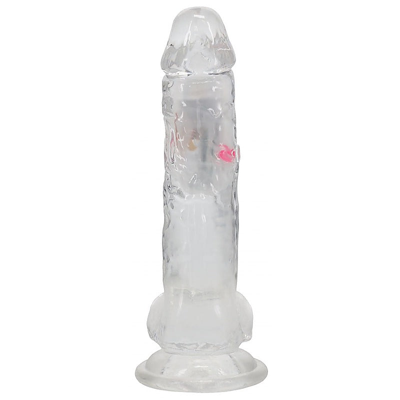 Realrock Rechargeable Led Vibrating Dong With Balls - Vibrating Dildos