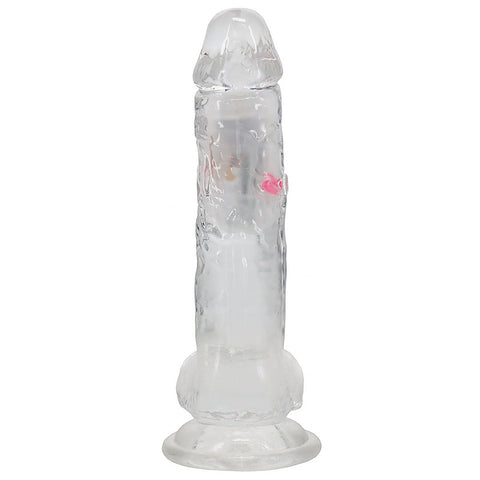Realrock Rechargeable Led Vibrating Dong With Balls - Vibrating Dildos