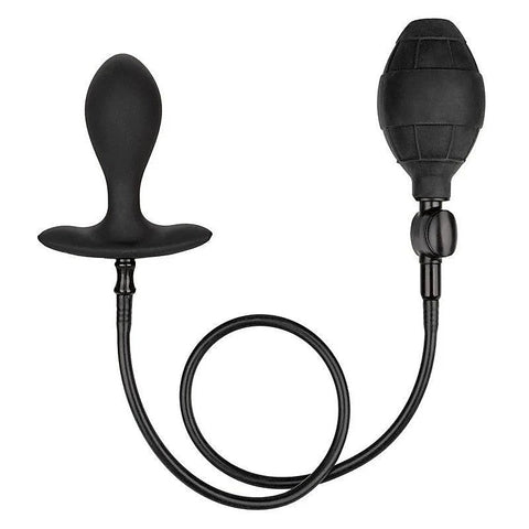 California Exotics Weighted Inflatable Butt Plug Black - Butt Plugs
