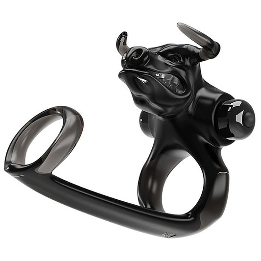 Pretty Love Bull Warrior Innovative Cock Ring Black - Stretchy Cock Rings