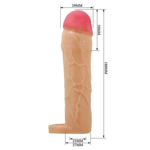Pretty Love Hani 7.1 Inch Cock Sleeve By Baile - Penis Sleeves and Extenders