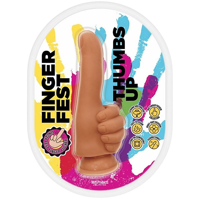 Thumbs Up Finger Shaped Dildo By Hott Products - Realistic Dildos