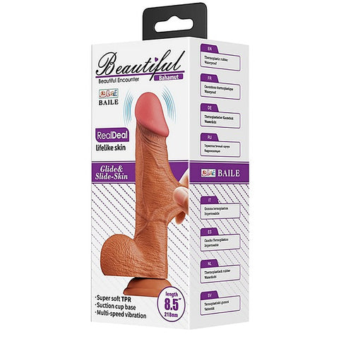 Pretty Love Bahamut 8.5 Inch Vibrating Dildo Flesh - Vibrating Dildos