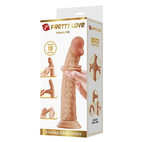 Pretty Love Sharife 10 Inch Super Realistic Dong Flesh - Realistic Dildos