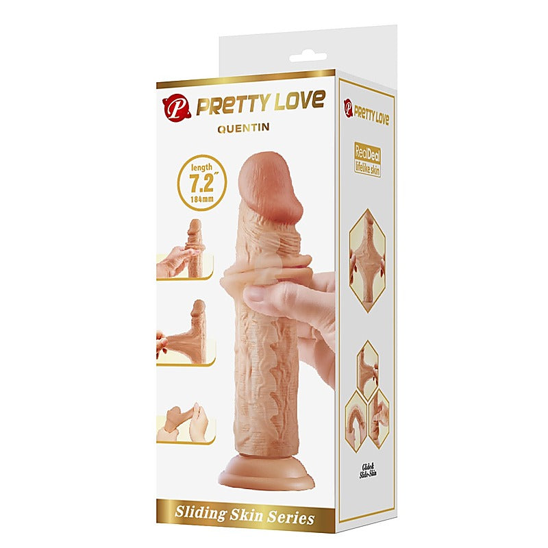 Pretty Love Quentin 7.2 Inch Suction Cup Realistic Dong - Realistic Dildos