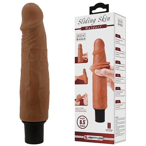 Pretty Love Waldorf 8.5 Inch Vibrating Dildo Tan - Vibrating Dildos