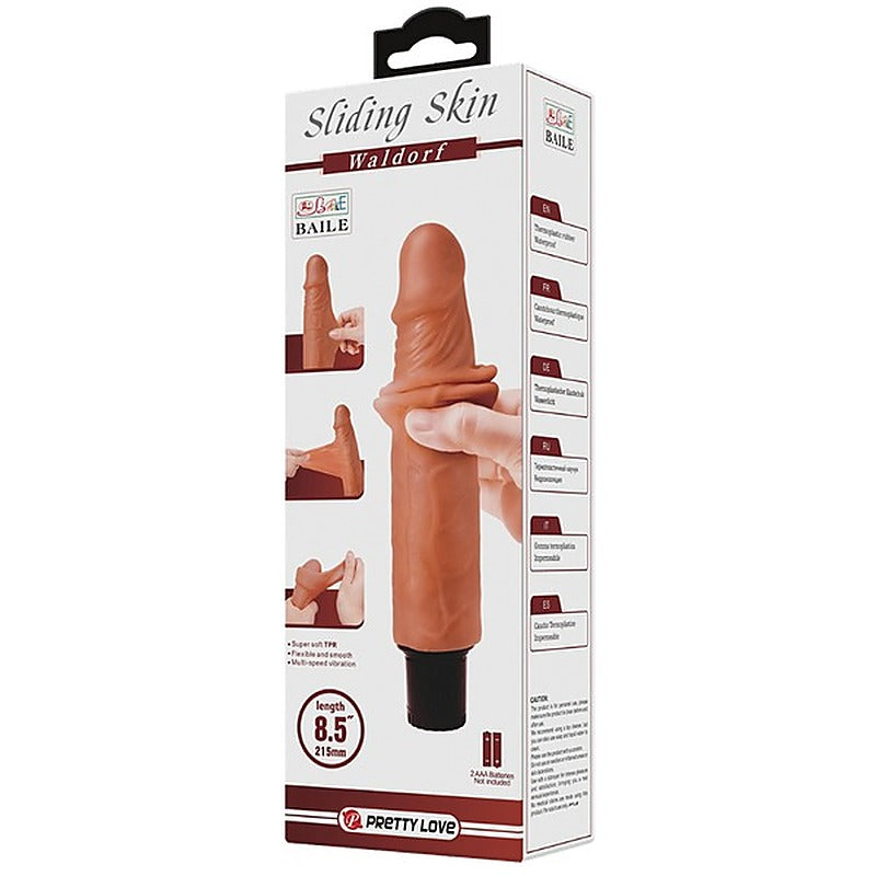 Pretty Love Waldorf 8.5 Inch Vibrating Dildo Tan - Vibrating Dildos