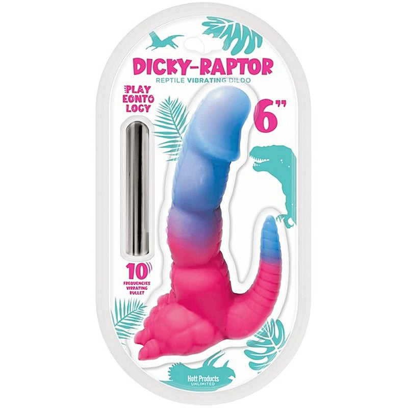 Dicky-Raptor 6 Inch Vibrating Dildo By Hott Products - Vibrating Dildos